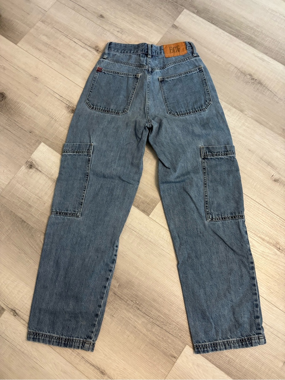BDG Urban Outfitters Patchwork Cargo Jeans High Rise Baggy 26 - Picture 12 of 14